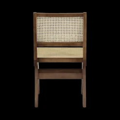 Stoelen|Ygo Stoel JAKI Ash Wood Walnut/Rotan