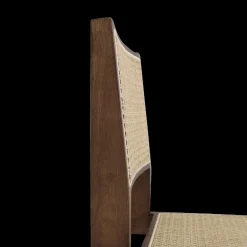 Stoelen|Ygo Stoel JAKI Ash Wood Walnut/Rotan