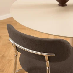 Stoelen|Ygo Stoel LYKKO Bruin/Chrome