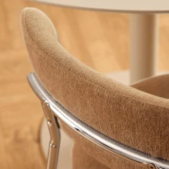 Stoelen|Ygo Stoel LYKKO Terracotta/Chrome