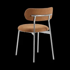 Stoelen|Ygo Stoel LYKKO Terracotta/Chrome