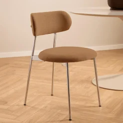 Stoelen|Ygo Stoel LYKKO Terracotta/Chrome