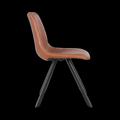 Stoelen|Ygo Stoel TILLY PU Cognac