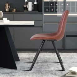 Stoelen|Ygo Stoel TILLY PU Donkerbruin
