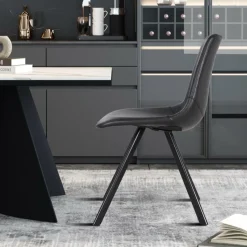 Stoelen|Ygo Stoel TILLY PU Zwart