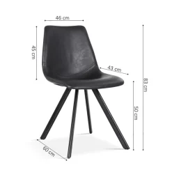 Stoelen|Ygo Stoel TILLY PU Zwart