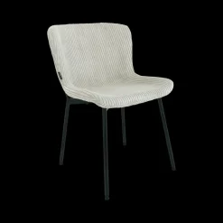 Stoelen|Ygo Stoel ZOEY Beige Ribfluweel