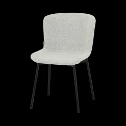 Stoelen|Ygo Stoel ZOEY Bouclé Lichtgrijs