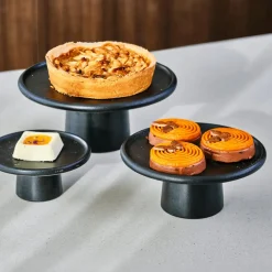 Servies|Ygo Taartschotel HELIPS Ø21 Keramiek Zwart