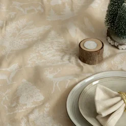 Tafellinnen & -Textiel|Ygo Tafelkleed WINTERLAND 240 Beige