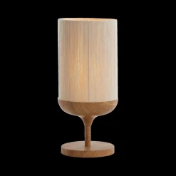 Tafellampen|Ygo Tafellamp DANIA Houtlook/Touw Crème