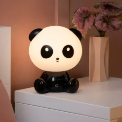 Decoratieve Accessoires|Kinderverlichting|Ygo Tafellamp DODO Panda Wit/Zwart
