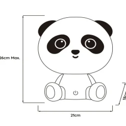 Decoratieve Accessoires|Kinderverlichting|Ygo Tafellamp DODO Panda Wit/Zwart