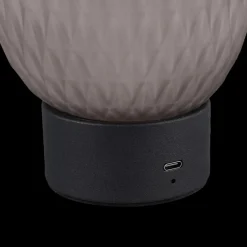 Tafellampen|Ygo Tafellamp FACETTE Glas Grijs