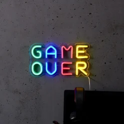 Decoratieve Accessoires|Kinderverlichting|Ygo Tafellamp GAME OVER Led Multi