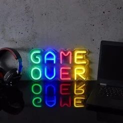 Decoratieve Accessoires|Kinderverlichting|Ygo Tafellamp GAME OVER Led Multi