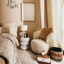 Tafellampen|Ygo Tafellamp GUBIS Keramiek Beige