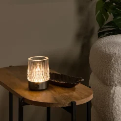 Tafellampen|Ygo Tafellamp LILI Ø8 S/3 Zwart Chroom