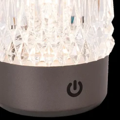 Tafellampen|Ygo Tafellamp LILI Ø8 S/3 Zwart Chroom