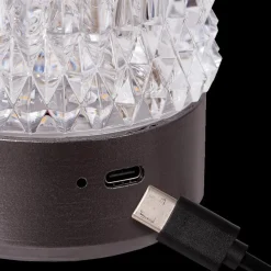 Tafellampen|Ygo Tafellamp LILI Ø8 S/3 Zwart Chroom