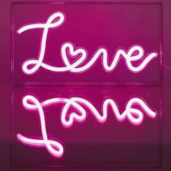 Decoratieve Accessoires|Kinderverlichting|Ygo Tafellamp LOVE Led Roze