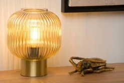 Tafellampen|Ygo Tafellamp MALOTO Amber/Messing
