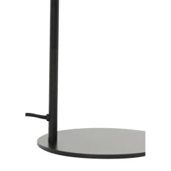 Tafellampen|Ygo Tafellamp RAKEL Mat Zwart/Glas Smoke