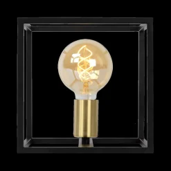 Tafellampen|Ygo Tafellamp RUBEN 1Del. Zwart/Goud