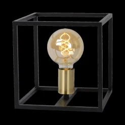 Tafellampen|Ygo Tafellamp RUBEN 1Del. Zwart/Goud