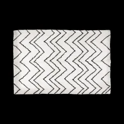 Tapijten|Ygo Tapijt TUFFTE Katoen 120 Zigzag Nat/Zw