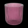 Woondecoratie|Ygo Theelichthouder RIBIS L Glas Violet