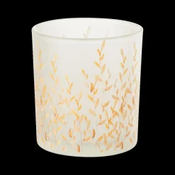 Woondecoratie|Ygo Theelichthouder SALLY Glas Oranje/Transp. XS