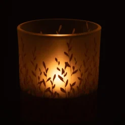 Woondecoratie|Ygo Theelichthouder SALLY Glas Oranje/Transp. XS