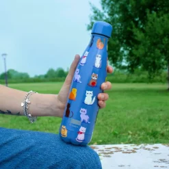 Koffie & Thee|To Go|Ygo Thermosfles IDRINK 500ml Blue Cats