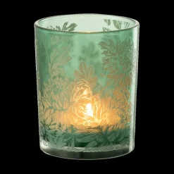 Woondecoratie|Ygo TL-Houder FLOWER Glas Mat Groen M