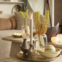 Woondecoratie|Ygo TL-Houder SOLVAY Glas Lichtgeel