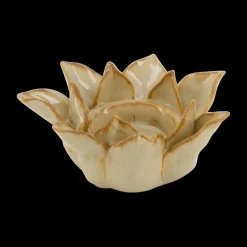 Woondecoratie|Ygo TL-Houder WALTI L Bloem Keramiek Beige