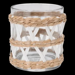 Woondecoratie|Ygo TL-Houder WILGE Rnd Glas/Wilg XL