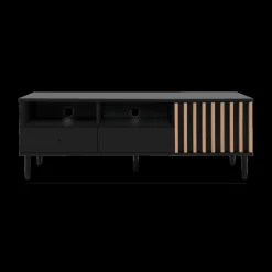 Tv-Meubelen|Ygo Tv-Meubel ERNESTO 2xNIS-2L-D B 138 Artisan Eik/Zwart