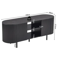 Tv-Meubelen|Ygo TV-meubel PORTO B140 Donkerbruin