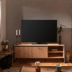 Tv-Meubelen|Ygo TV-meubel ROCKY Artisan Eik Anthraciet B160