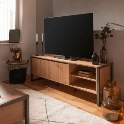 Tv-Meubelen|Ygo TV-meubel ROCKY Artisan Eik Anthraciet B160