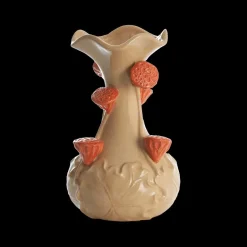 Woondecoratie|Ygo Vaas ODHALI XL Ker. Creme/Oranje