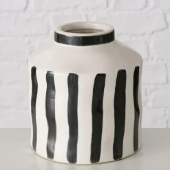 Woondecoratie|Ygo Vaas PRYMUS Ker. Wit/Zwart