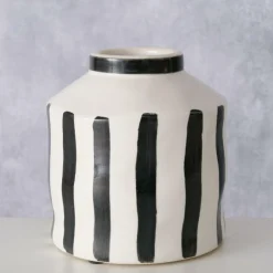 Woondecoratie|Ygo Vaas PRYMUS Ker. Wit/Zwart