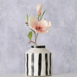 Woondecoratie|Ygo Vaas PRYMUS Ker. Wit/Zwart