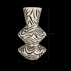 Woondecoratie|Ygo Vaas STRAT Wit/Zwart