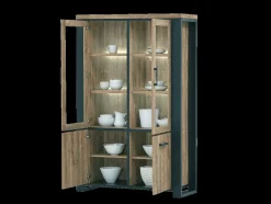 Vitrinekasten|Ygo Vitrine UXIA Houtkleur