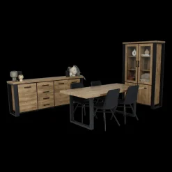 Vitrinekasten|Ygo Vitrine UXIA Houtkleur