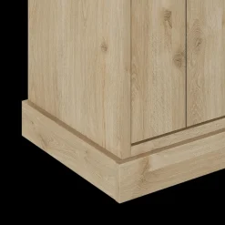 Vitrinekasten|Ygo Vitrinekast CASTELLO 2 Glasdeuren / 3 Nissen B240 Lichte Eik